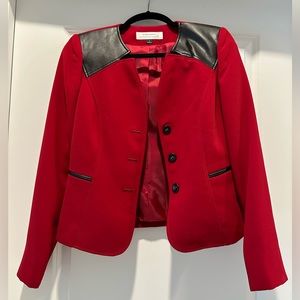 Red and Black Tahari Suit Jacket - Size 2